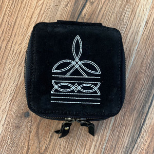 Nouveau noir botte point daim cuir carré bijoux Kits de rangement Western accessoire étui femmes voyage Portable ornements cas - Product Image 2