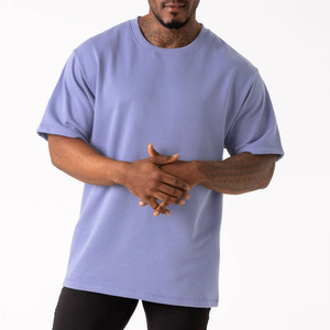 T-shirt Homme Oversize Personnalisé 100% Coton Épais 300 g/m² Motif Uni Streetwear Été Livraison Rapide - Product Image 1