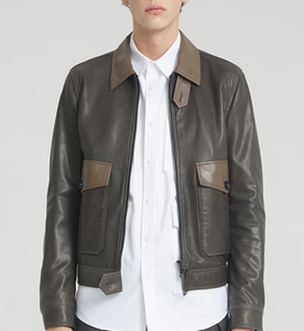 Veste en cuir sur mesure de qualité supérieure au design distinctif, veste en cuir de couleur unie sur mesure pour hommes, le cuir de qualité supérieure pour les cadres - Product Image 6