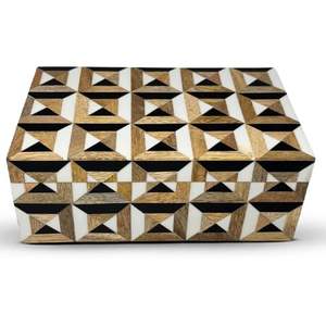 Boîtes à bijoux compactes en résine et bois MDF pour le voyage, avec mécanisme de verrouillage sécurisé et intérieur rembourré protecteur - Product Image 1