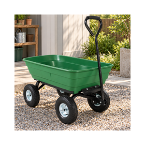 Chariot de jardin robuste de haute qualité avec 4 roues, grande capacité, chariot utilitaire pour jardinage, pelouse et cour GARPYC028 - Product Image 1