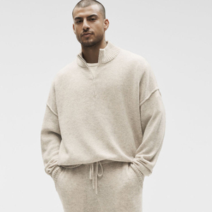 Sweat à capuche sport pour homme de qualité supérieure, col montant, en polyester, pull décontracté pour le fitness - Product Image 6