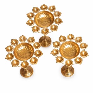 Iron Diwali Urli Stand Round Modern Design Self-adhesive Customized Indoor Home <b>Decor</b> Living <b>Room</b> Tabletop Use Durable - Product Image 2