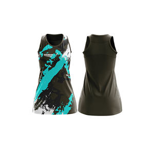 Uniforme de Netball Sublimado Transpirable |   Uniforme de Netball Sublimado con Logotipo, Nombre y Número del Equipo |   Poliéster Transpirable - Product Image 2