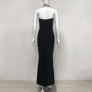 Robe de soirée longue élégante personnalisée en Spandex/Polyester pour demoiselle d'honneur, robe de mariée longue modeste imprimée pour femme, idéale pour les fêtes et les bals de promo - Product Image 3