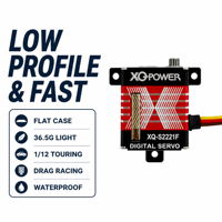 Servomoteur numérique sans noyau XQ-POWER XQ-S2221F 22KG pour avion, engrenages en acier inoxydable, aluminium CNC, étanche, 8.4V, OEM