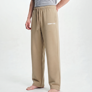Custom Men Oversized Sweatpants Custom Heavyweight Straight Leg <b>Joggers</b> Drawstring Solid Color Men's <b>Jogger</b> - Product Image 6