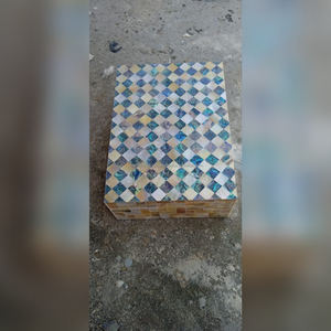 Traditional Indian Jewelry and <b>Trinket</b> Sea Shell Inlay <b>Box</b> Handcrafted with Mother of Pearl Inlay worked unique design - Product Image 4