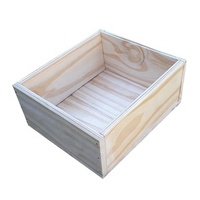 Boîte en bois inachevée de personnalisation de haute qualité boîte de rangement en bois massif de forme différente en gros