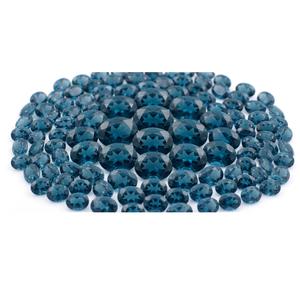 Auténtica topacio azul de Londres facetado ovalado de 16x12 mm, gemas brillantes de topacio azul de Londres para joyería. - Product Image 1