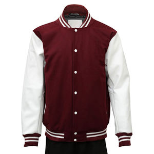 Produit tendance : Vestes universitaires à col rond, impression de logo personnalisée, manches longues, veste de baseball pour hommes - Product Image 1