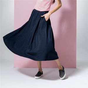 ODM Clothes Red Classic Cotton a Line Faldas elásticas para mujer - Product Image 3