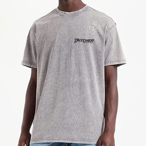 Camiseta de Hombre con Efecto Ácido, Estilo Informal, Ajuste Relajado, Prenda de Moda Urbana - Product Image 4