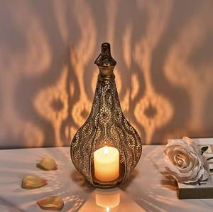 Moroccan Customised Decorative Outdoor Indoor, Metal <b>Candle</b> Lanterns Farmhouse Floor & Hanging Lanterns for Event Decor - Product Image 2