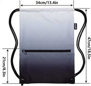 Sac à dos à cordon en polyester OEM 2026, sacs à cordon réfléchissants en gros, sacs à cordon pour femmes et hommes - Product Image 5