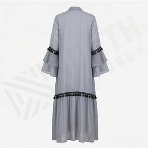 ออกแบบใหม่ ชุดอาบายะห์สไตล์สุภาพสำหรับผู้หญิง ผลิตตามสั่ง สีตามสั่ง ขายดี บริการ OEM ราคาถูก ขายส่ง - Product Image 2