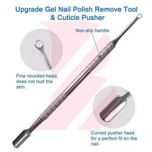 Juego de 2 Herramientas de Manicura de Acero Inoxidable de Primera Calidad, Herramienta para Remover Esmalte de Gel y Empujador de Cutículas, Recortador de Cutículas y Levantador de Uñas - Product Image 4