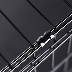 Çift kapı Modern katlanabilir ağır <span class=keywords><strong>Metal</strong></span> köpek kulübesi sandık plastik tepsi ile katlanabilir büyük kapalı/açık kafes - Product Image 6