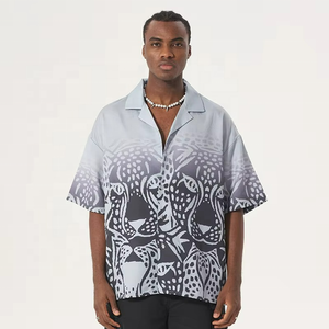 Custom <b>Men's</b> Hawaii <b>Shirts</b> <b>Beach</b> Casual Hawaiian Sublimation Print Vacation Breathable Knitted XL for Summer <b>Beach</b> Vacations - Product Image 4