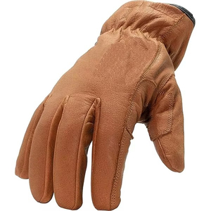 Gants de course en cuir à doigts entiers, résistants à l'usure, antidérapants, pour activités de plein air, unisexes, à enfiler, toutes saisons - Product Image 6