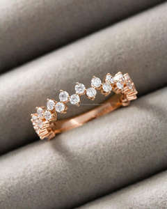 IGI/GIA Lab Grown Vintage 14K oro amarillo boda/anillo de compromiso corte redondo diamante Unisex perfecto aniversario y regalo de fiesta - Product Image 1