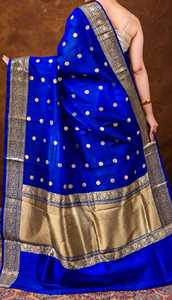Saris en soie brodée Banarasi faits à la main, vêtements traditionnels ethniques indiens pour mariage, fournisseur en gros pour l'exportation. - Product Image 4