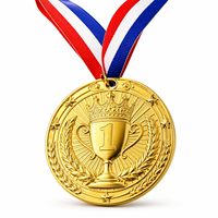 Médailles de football personnalisées en alliage de zinc, logo sur mesure, or et argent, récompenses sportives en métal avec ruban pour les tournois scolaires de football