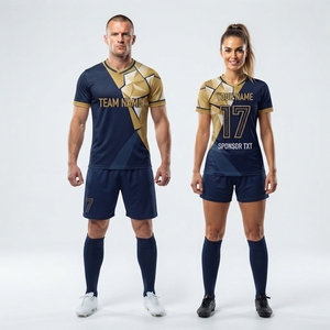 Nuevo Diseño Profesional de Camisetas de Fútbol Personalizadas por Sublimación, Camisetas Transpirables y Suaves de Manga Corta para Equipos de Fútbol - Product Image 2