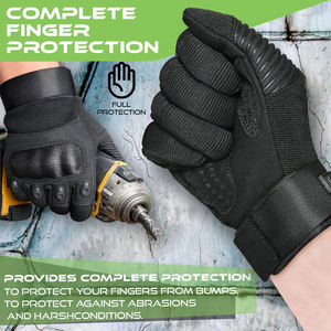 Guantes de Motociclismo de Diseño Moderno, Hechos de Cuero, con Agarre Fuerte en la Palma, Antideslizantes, con Protección de Goma - Product Image 5