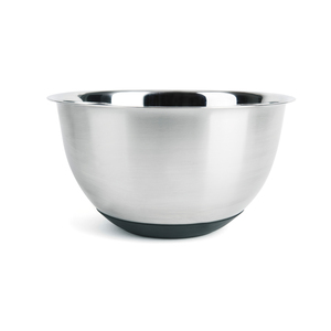 Tazón de Acero Inoxidable Excelsa con Base Antideslizante, Acabado Plateado Elegante - Product Image 1