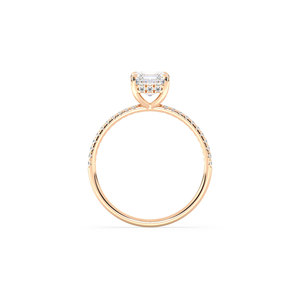 Bague de fiançailles REYES de haute qualité avec diamant de laboratoire HPHT CVD de 1,29 carat en or massif 14 carats, halo de diamants cachés, bijoux fins - Product Image 5