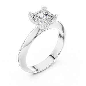 แหวนแต่งงานทองคำแท้ 14k คลาสสิก ประดับเพชรทรง Asscher น้ำหนัก 1.5 กะรัต เกรด E VS1 เพาะเลี้ยงในห้องปฏิบัติการ พร้อมใบรับรอง IGI สำหรับผู้หญิง - Product Image 6