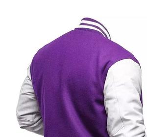 Chaqueta Varsity Personalizada OEM para Hombre, Invierno, Transpirable, Poliéster/Algodón, Resistente al Viento, Secado Rápido, Cuello Alto, Forro Polar - Product Image 5