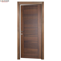 Accessoires de cadre de porte pré-monté en WPC bois, modernes, étanches, à ouverture latérale, pour intérieur, en composite PVC, pour chambre, hôtel, salle à manger