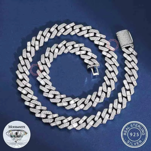 Collier et breloques personnalisés en laiton plaqué or 18 carats, sertis de zircons, style cubain, bijoux raffinés - Product Image 1