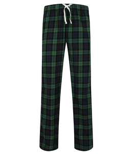 <b>Men's</b> Green Plaid <b>Tartan</b> Pants Elastic Waist Drawstring Casual Straight <b>Trousers</b> - Product Image 3