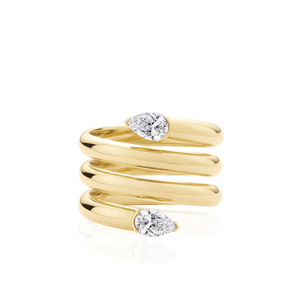 Luxury Yellow <b>Gold</b> Pear Cut Diamond <b>Cocktail</b> <b>Ring</b> for Women Elegant Engagement <b>Ring</b> Fine Jewelry Gift - Product Image 3
