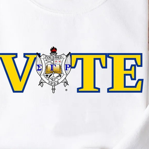 เสื้อยืดพิมพ์ลายแฟชั่น Sigma Gamma Rho VOTE ผ้าฝ้าย แขนยาว สไตล์ลำลองสำหรับผู้หญิง ลายกราฟิกตัวอักษรกรีก สตรีทแวร์ แบบสั่งทำ - Product Image 3