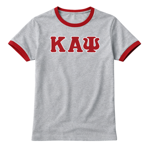 Camiseta Gris de 3 Letras Kappa Alpha Psi con Ribete en Contraste Clásico, Prenda de Fraternidad Griega con Comodidad Premium y Ajuste Elegante - Product Image 4