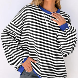 Sudadera Oversize de Mujer con Hombros Caídos y Cuello Redondo, Top de Moda Urbana, Sudaderas Oversize para Mujer con MOQ Bajo - Product Image 3