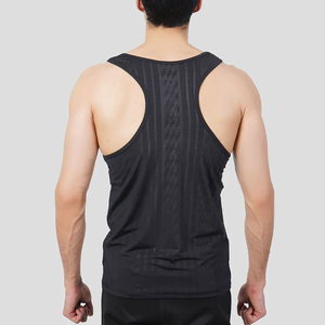 Débardeur noir à col rond pour homme, imprimé Bodybuilding Center, séchage rapide, style sportif - Product Image 3