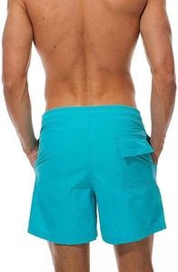 Shorts de bain pour hommes, couleur unie, taille mi-haute, cordon de serrage, séchage rapide, décontractés, vert, haute qualité - Product Image 6