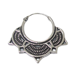 Plata 925 Triángulo étnico Pendientes de aro Diseño Joyería Fábrica al por mayor en Tailandia - Product Image 1