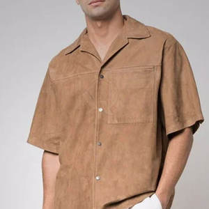 Chemises en cuir pour hommes avec coupe classique, tissu doux, matière légère, confortables pour un usage quotidien - Product Image 6