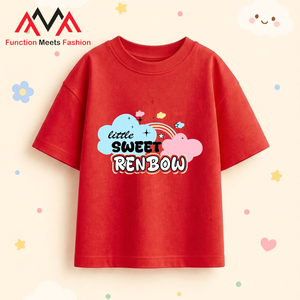 เสื้อยืดแขนสั้นผู้ชายพิมพ์ลายกราฟิกสีแดงลำลองผ้าฝ้ายสแปนเด็กซ์สไตล์สตรีทแวร์ชุดชายหาด - Product Image 4