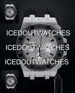 Montre Moissanite pour Homme Sertie de Diamants Ronds Brillants de Clarté VVS, Style Hip Hop - Product Image 1