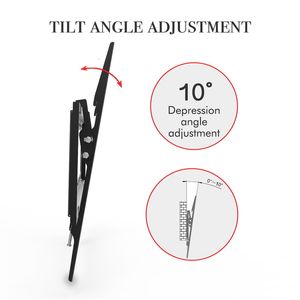 Supporto da Parete in Acciaio per TV da 32''-70'' TMW798 Vesa 100x100 con Funzione Girevole e Inclinabile e Livella a Bolla per Compatibilità Dimensionale - Product Image 6
