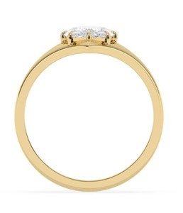 Élégante bague en or rose avec diamant de laboratoire 1,91 CTW, taille poire, solitaire, halo, pour fiançailles, bijoux fins, cadeau pour femme - Product Image 6