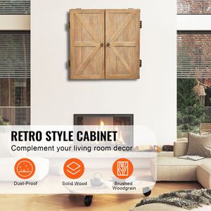 Set di Tavolo da Dardo in Legno Massello con Armadietto e Display LED, Include Tabellone Segnapunti e Accessori - Dardi in Materiale Sisal - Product Image 5