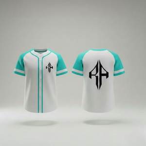 Camisetas de Béisbol con Estampado Técnico, Transpirables, de Secado Rápido, para Adultos, Cuello en V, Impresión Digital de Alta Calidad, 100% Poliéster - Product Image 1